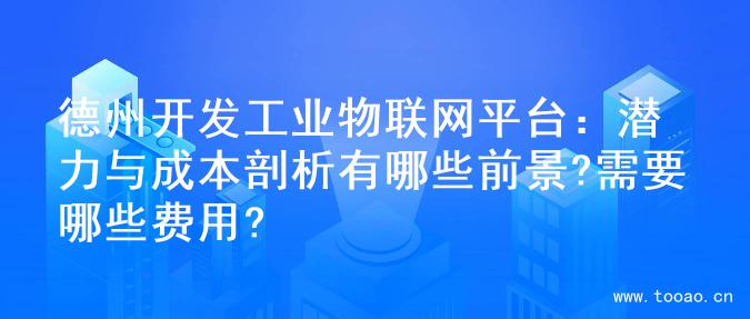 德州開發(fā)工業(yè)物聯(lián)網(wǎng)平臺(tái)：潛力與成本剖析有哪些前景?需要哪些費(fèi)用?
