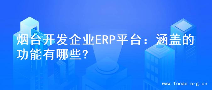 烟台开发企业ERP平台：涵盖的功能有哪些?