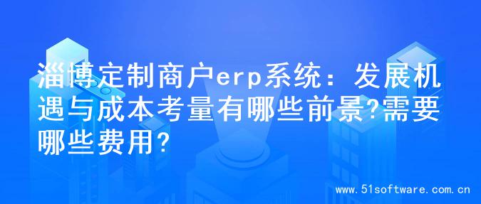 淄博定制商户erp系统：发展机遇与成本考量有哪些前景?需要哪些费用?