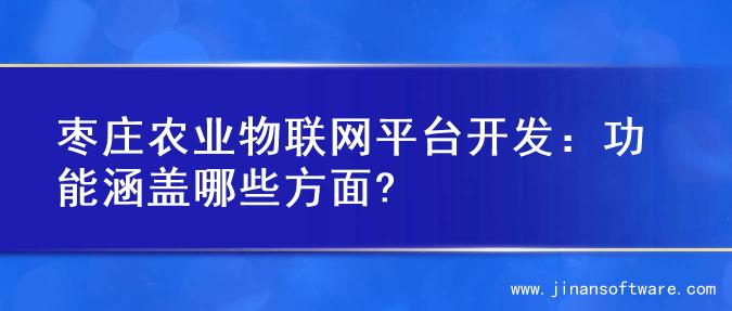 枣庄农业物联网平台开发：功能涵盖哪些方面?