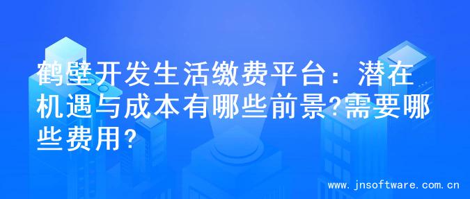 鹤壁开发生活缴费平台：潜在机遇与成本有哪些前景?需要哪些费用?