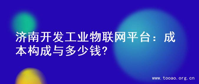 济南开发工业物联网平台：成本构成与多少钱?