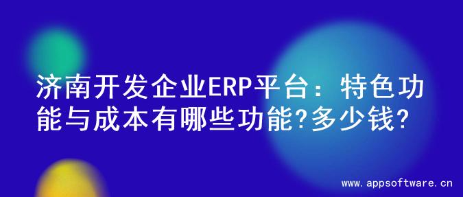 济南开发企业ERP平台：特色功能与成本有哪些功能?多少钱?