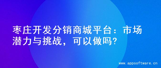 枣庄开发分销商城平台：市场潜力与挑战，可以做吗?