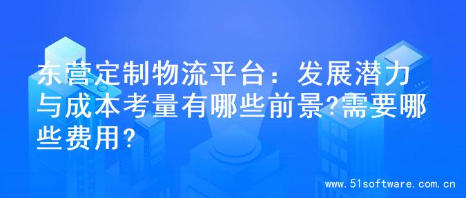 东营定制物流平台：发展潜力与成本考量有哪些前景?需要哪些费用?