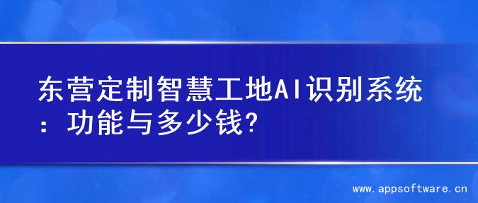 东营定制智慧工地AI识别系统：功能与多少钱?
