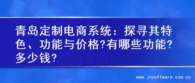 青岛定制电商系统：探寻其特色、功能与价格?有哪些功能?多少钱?