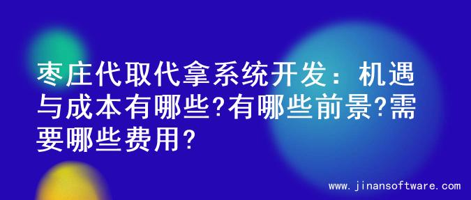 枣庄代取代拿系统开发：机遇与成本有哪些?有哪些前景?需要哪些费用?