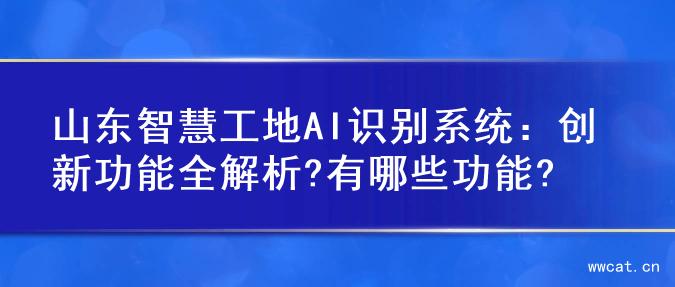 山东智慧工地AI识别系统：创新功能全解析?有哪些功能?