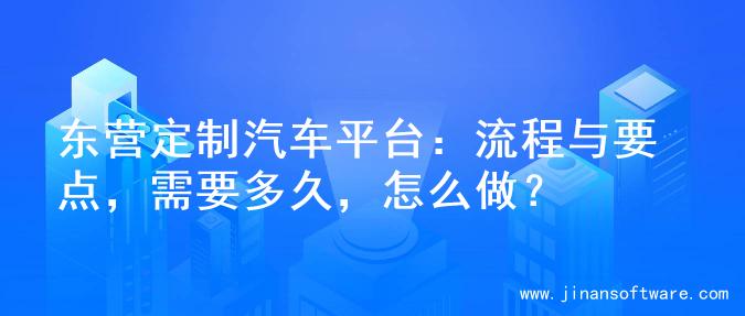 东营定制汽车平台：流程与要点，需要多久，怎么做？