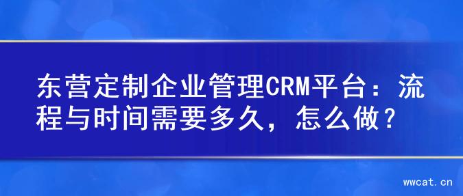 东营定制企业管理CRM平台：流程与时间需要多久，怎么做？