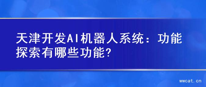 天津开发AI机器人系统：功能探索有哪些功能?