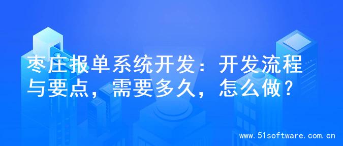枣庄报单系统开发：开发流程与要点，需要多久，怎么做？